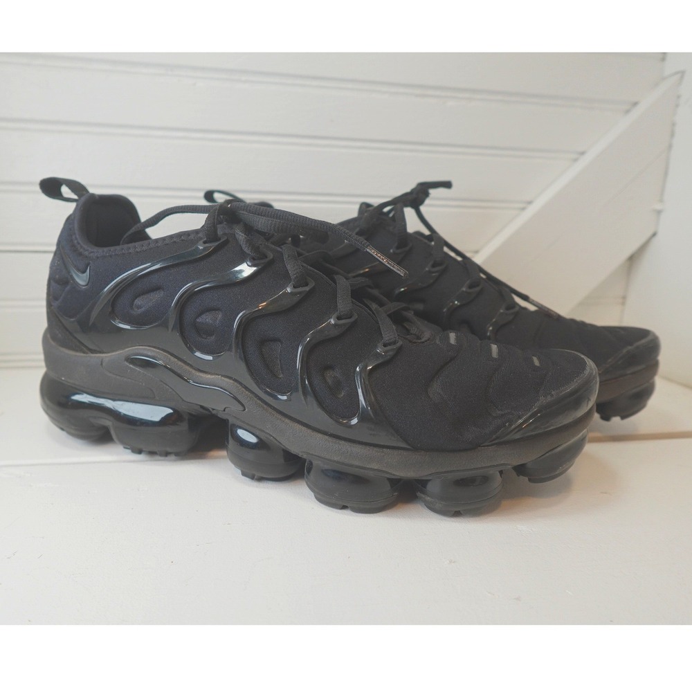 Nike Air Vapormax Plus Triple Black Men's 8.5 Running Shoes Sneakers 924453-004